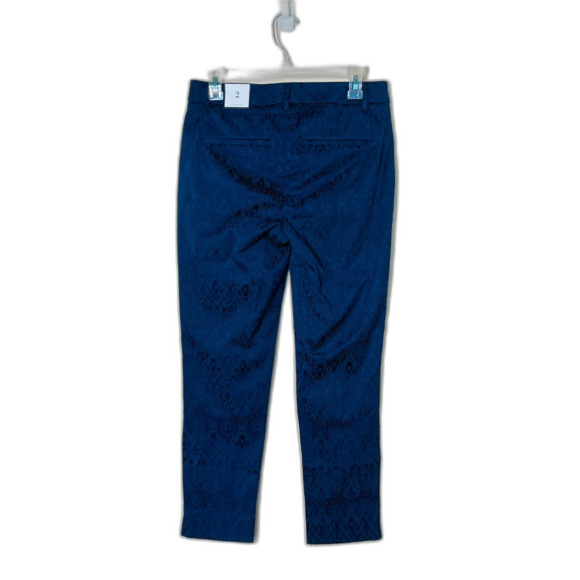 NWT White House Black Market Jacquard Blue Slim Ankle Size 2 $89 Whimsigoth - Picture 2 of 14